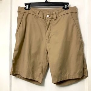 Men's tan Lululemon shorts size 34